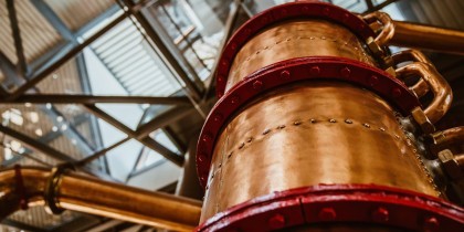 tall bronze barrel below skylight scaled