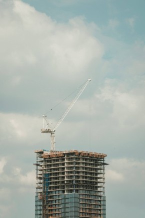 highrise construction building crane scaled